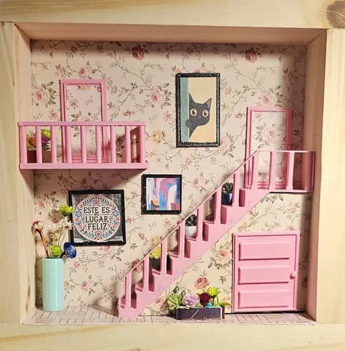 Porta Llaves Diorama Cuadro Decorativo 3D