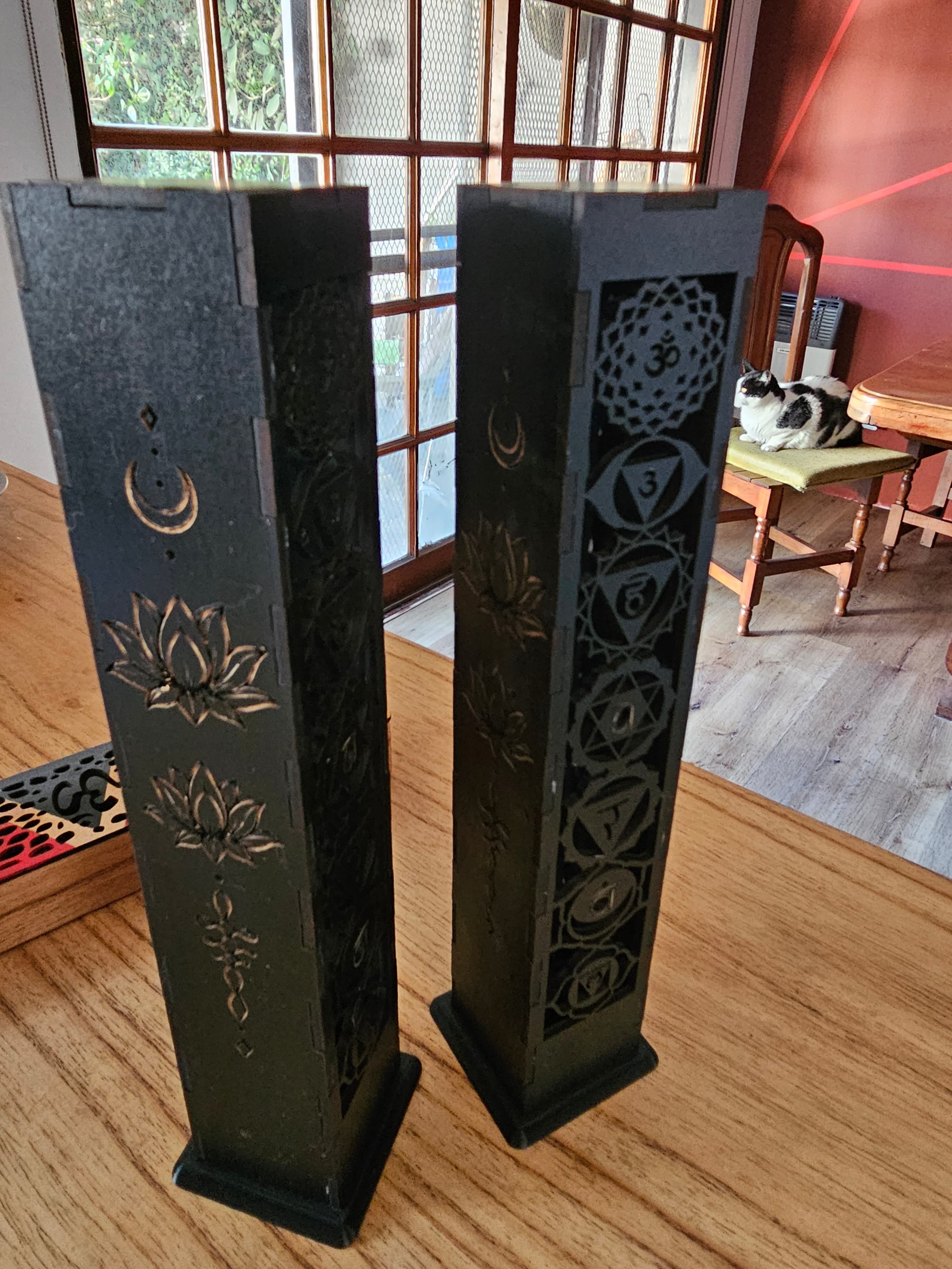 Torre Porta Sahumerios Chakras Con Colector De Cenizas — miniatura 2