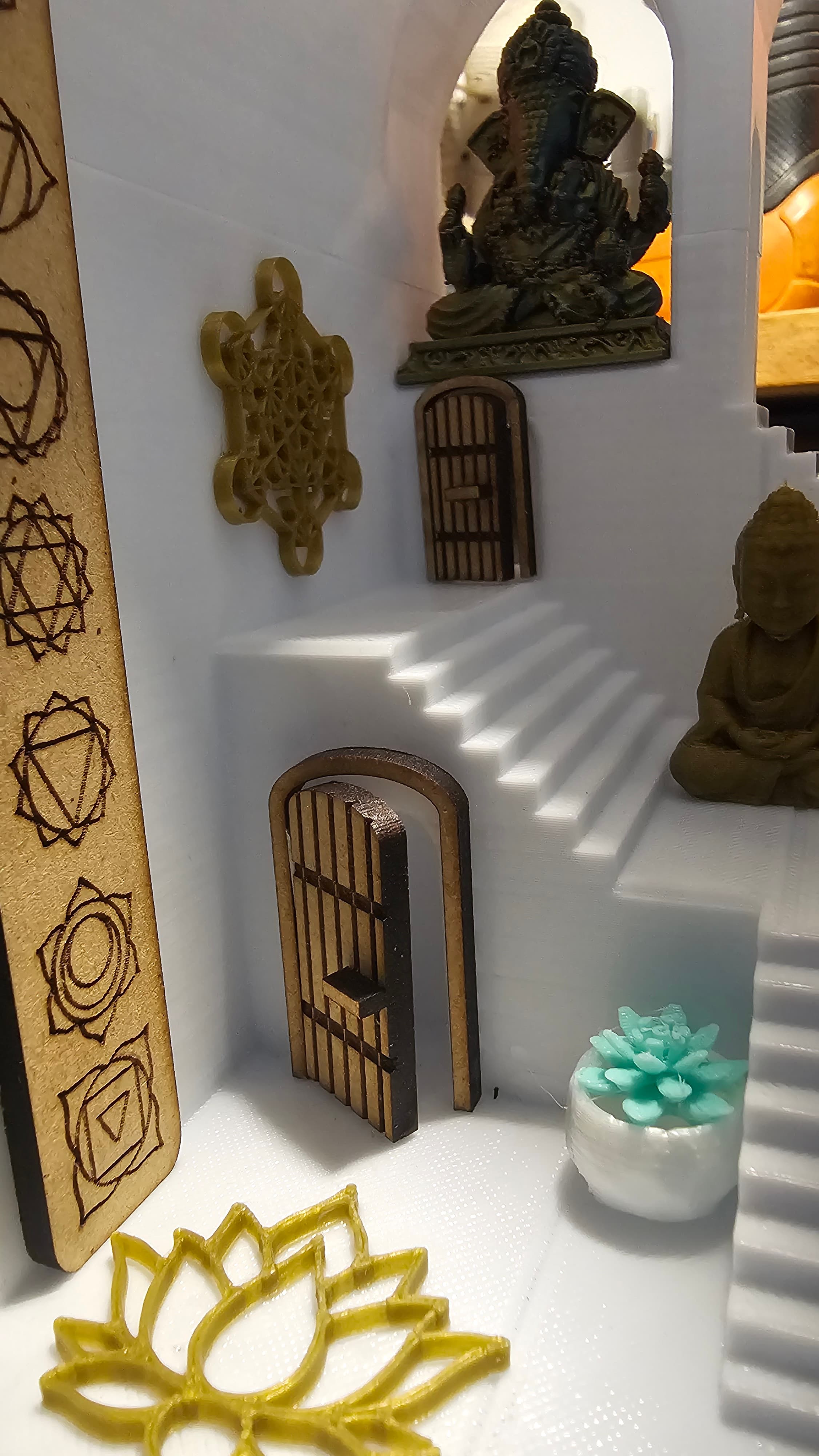 Book Nook, Sujeta Libros Templo Decoracion, Con Luz — miniatura 2