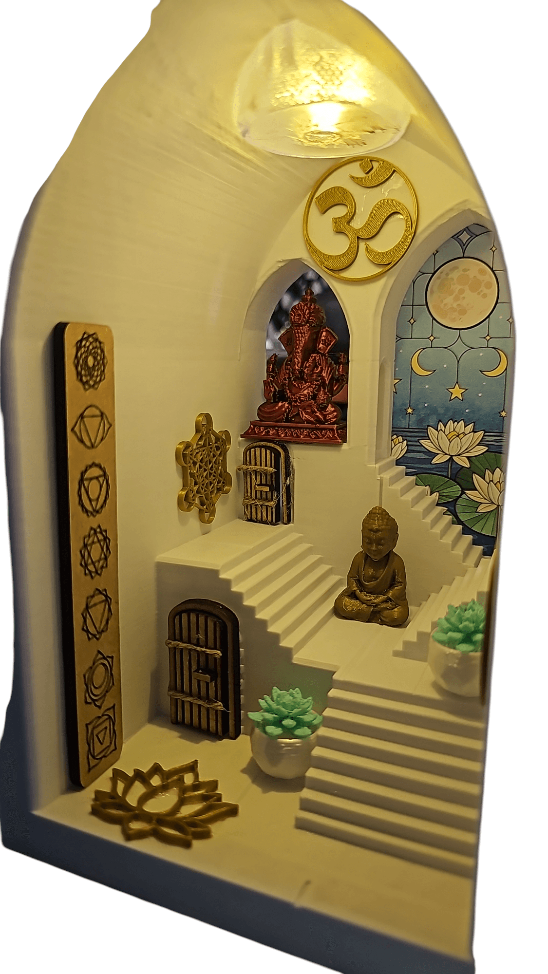 Book Nook, Sujeta Libros Templo Decoracion, Con Luz — miniatura 5