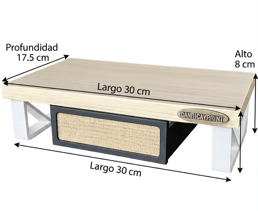 Soporte Elevador De Monitor Mini, Con Cajón Cantibayprint — foto 1