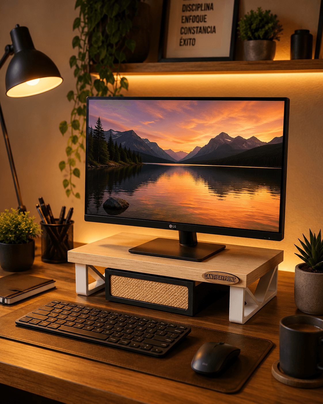 Soporte Elevador De Monitor Mini, Con Cajón Cantibayprint